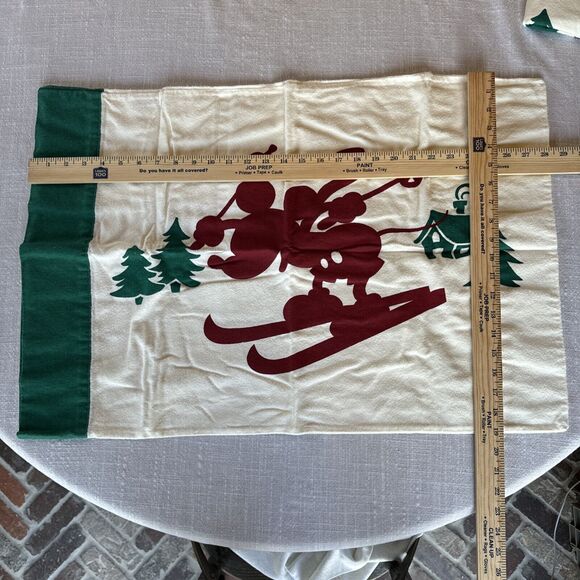 Vintage Nordic‎ Mickey Flannel Pillowcases Set Of 2 Standard Size Made In Turkey - Picture 5 of 7
